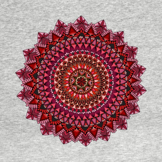 Red moon mandala by paviash